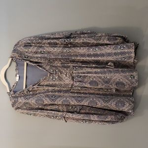 Westport sheer peasant blouse 3x